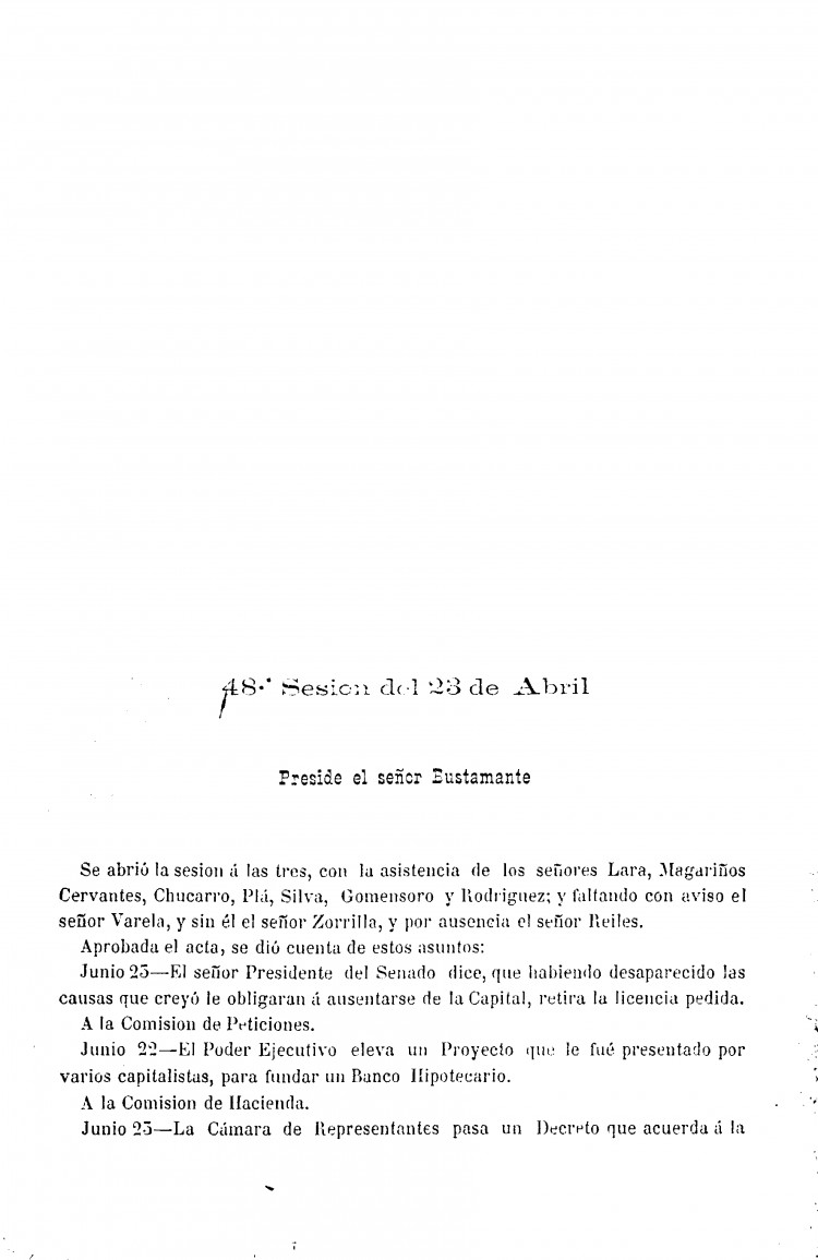 DIARIO DE SESIONES DE LA CAMARA DE SENADORES del 23/06/1868